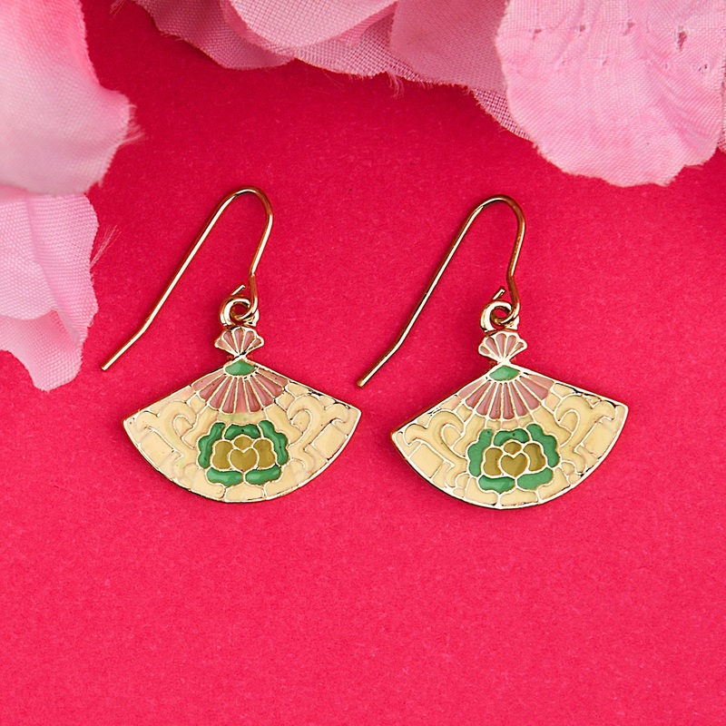Accessorize London Women's Enamel Fan Hook Earring