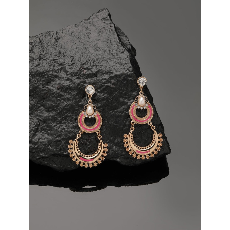 Accessorize London Women's Pearl Long Drop Chandbalis