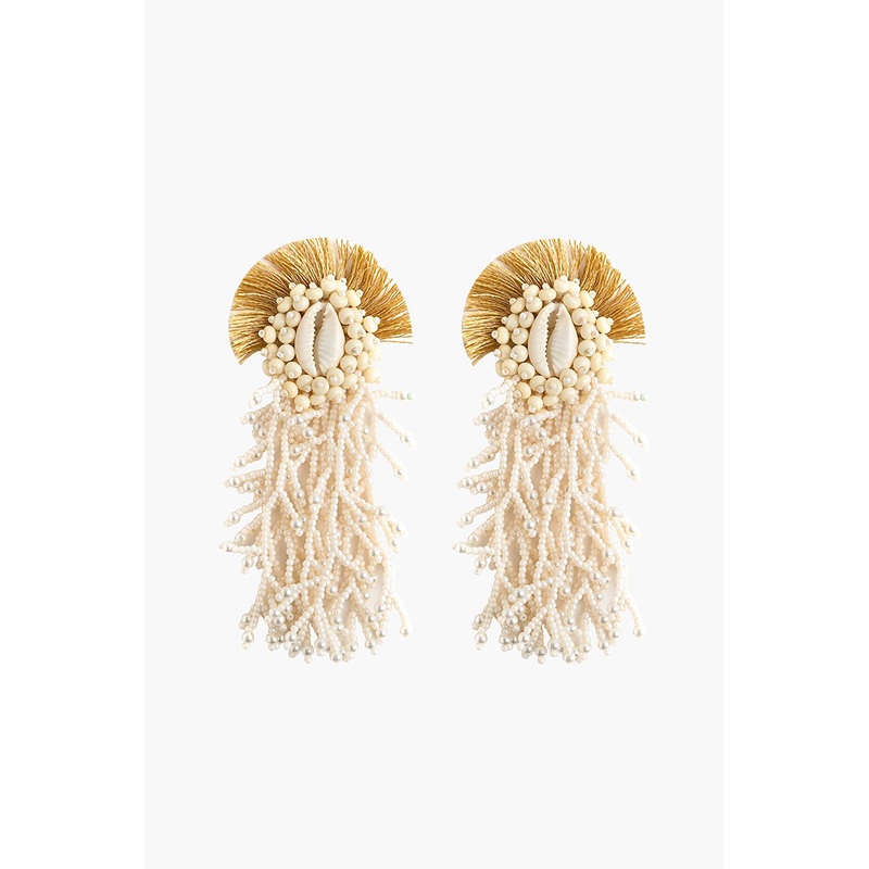 Elegant Seashell Drop Earrings