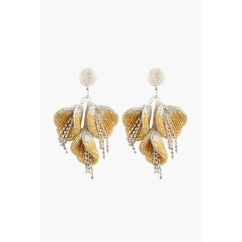 Golden Leaf Drop Earrings