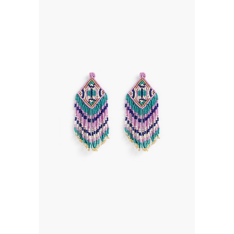 Luxe Lilac Beaded Earrings