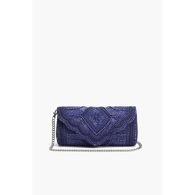 Midnight Sapphire Starlight Evening Clutch