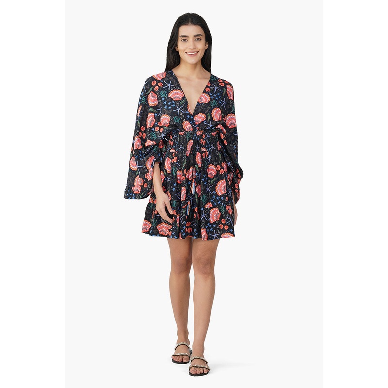Midnight Shell Printed Short Dress