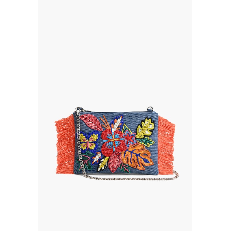 Rainbow Flutterby Foliage Clutch