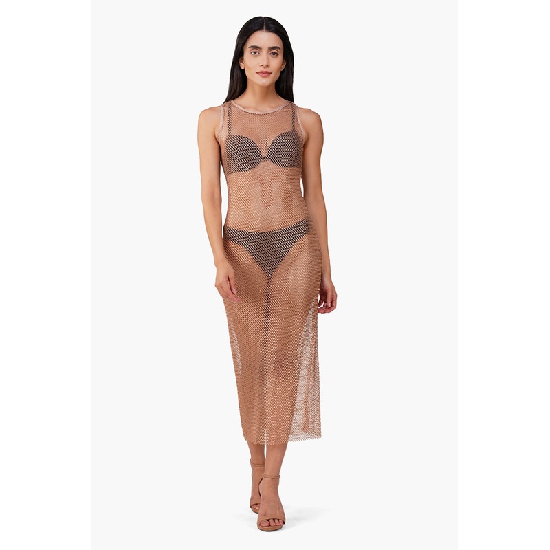 Sheer Sequin Mesh Dress