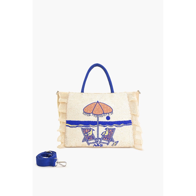 Slow Down Beaded Beach Bag