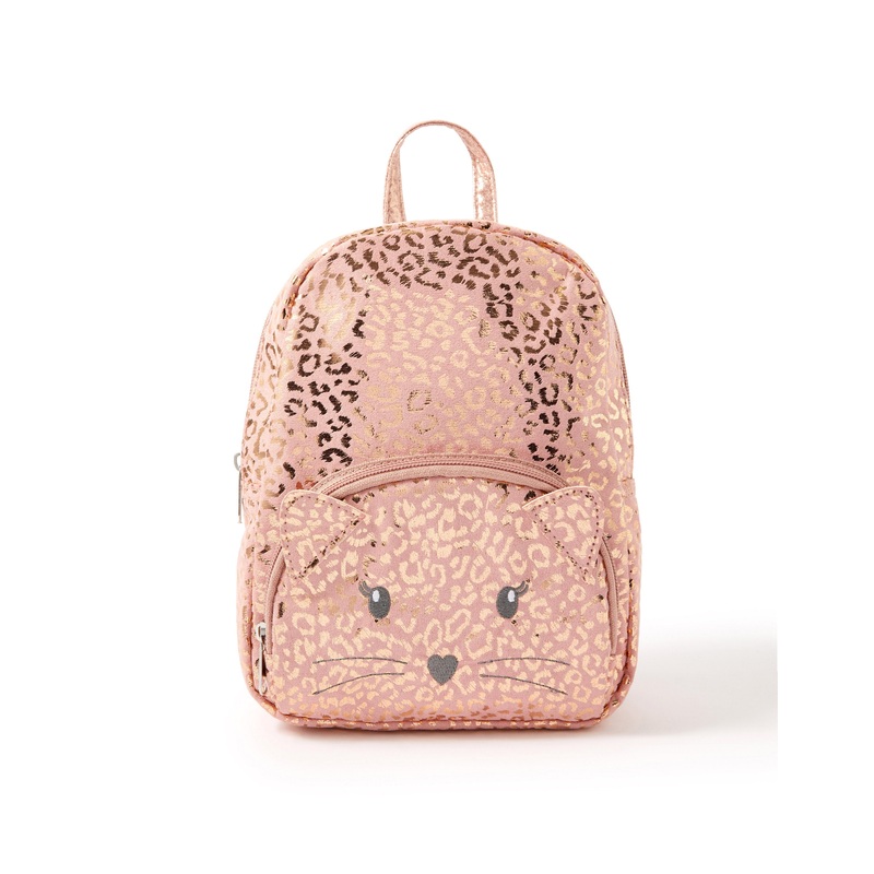Accessorize Girl Cat Leopard Print Backpack