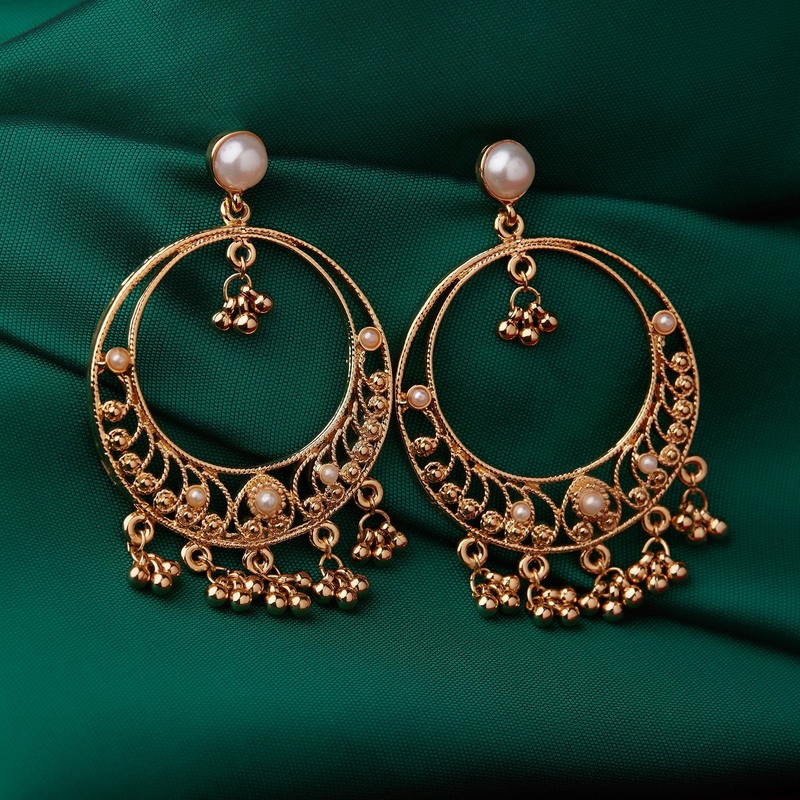 Accessorize London Gold Filigree Chanbalis Zinc Chandbali Earring