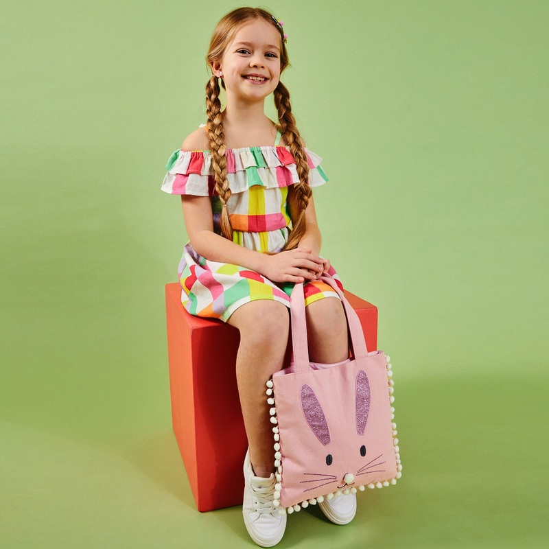 Accessorize London Pink Bunny Shopper Bag