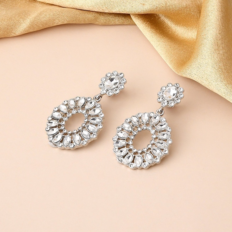 Accessorize London Women's Crystal Halo Drop Earrings