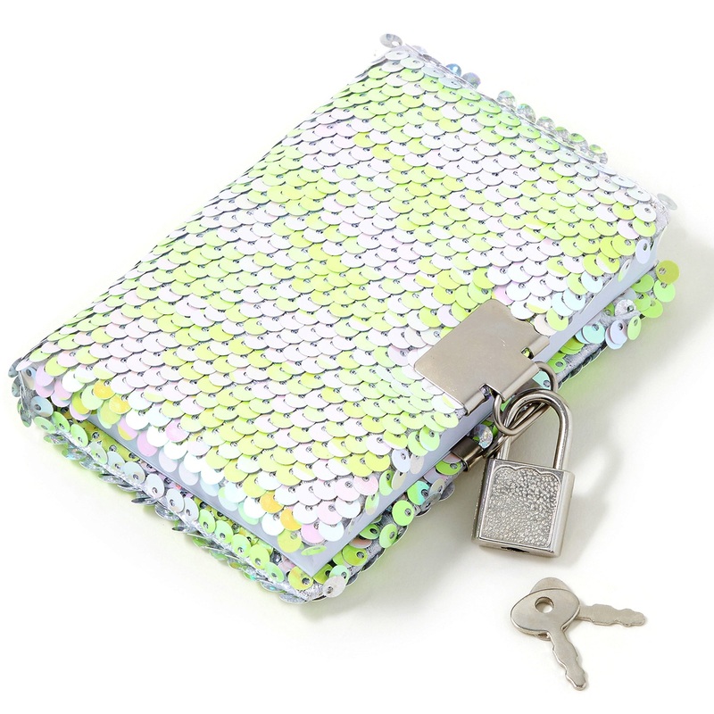 Mini Lockable Sequin Notebook