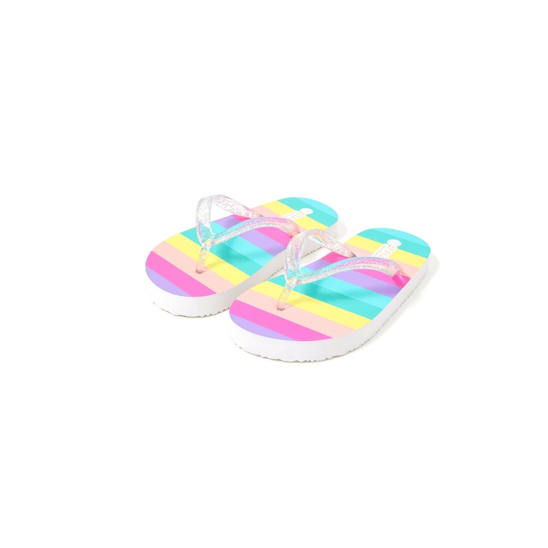 Accessorize London Rainbow Stripe Flip Flop