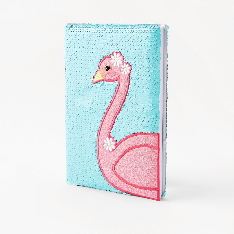 Accessorize London Sequin Flamingo Notebook