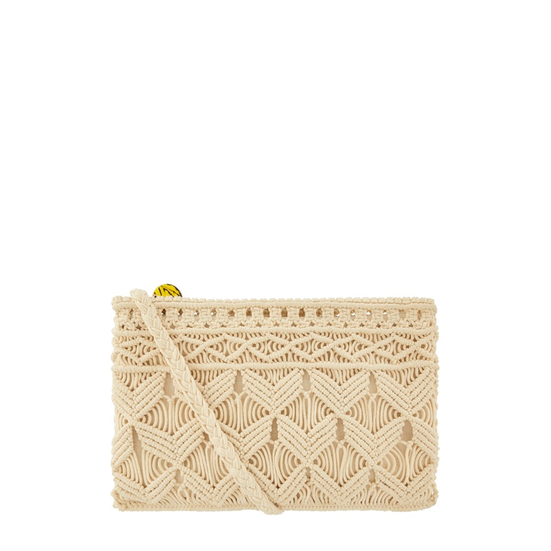 Accessorize London Women's Faux Leather Macrame Cross Body
