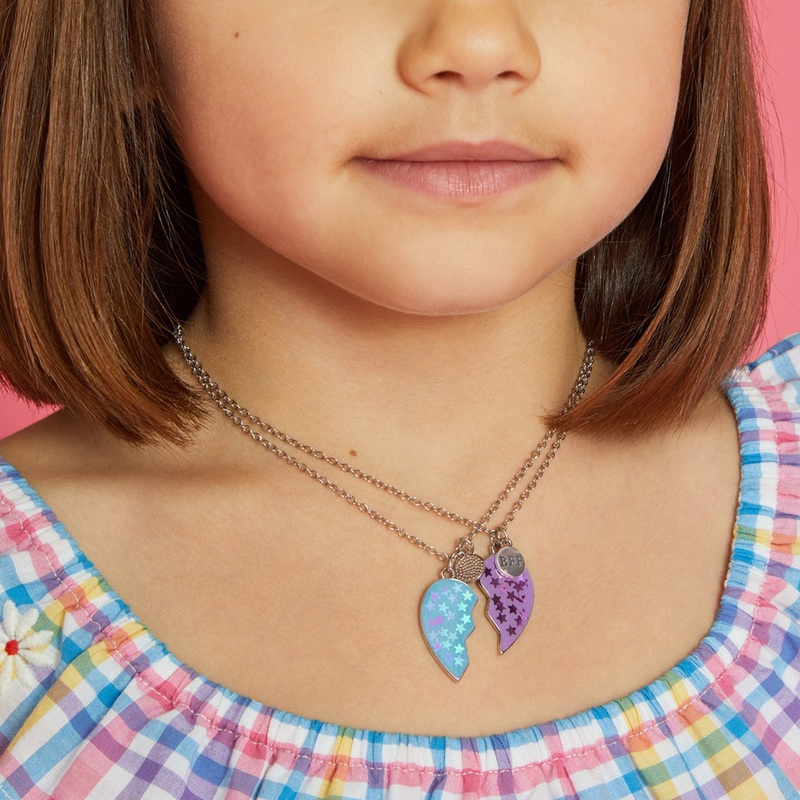 Bbf Heart Friendship Necklaces Pack Of 2