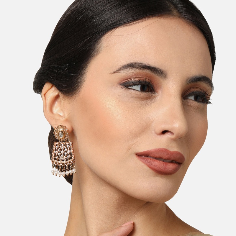 KUNDAN GOLD PLATED EARRING
