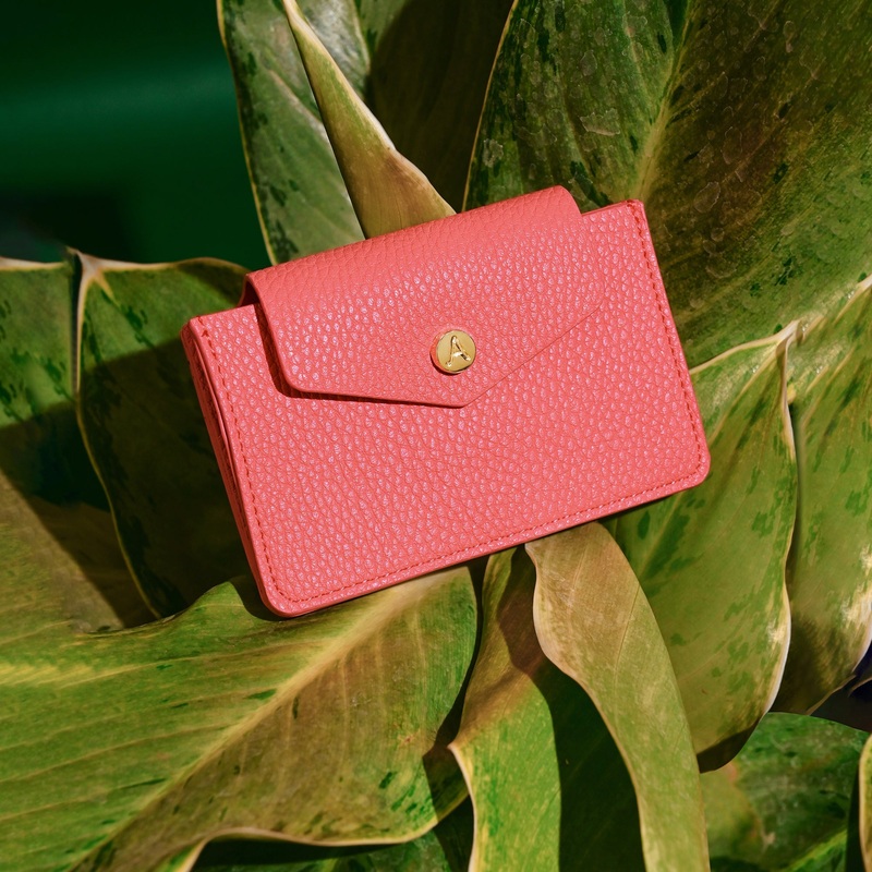 Accessorize London Women's Faux Leather Orange Triple Cardholder
