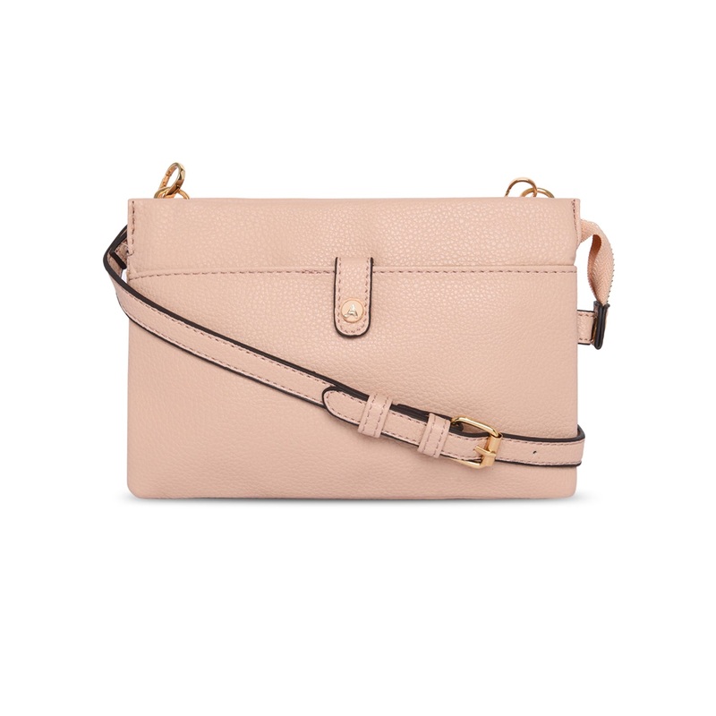Accessorize London Women's Faux Leather Pink Kerry Sling bag
