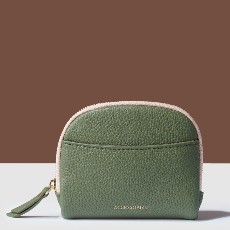 Accessorize London Women's Green Front Pocket Coin Purse