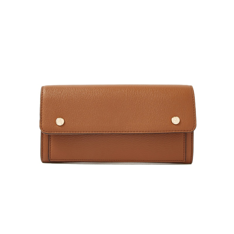Accessorize London Women's Tan Large A Stud Wallet Purse