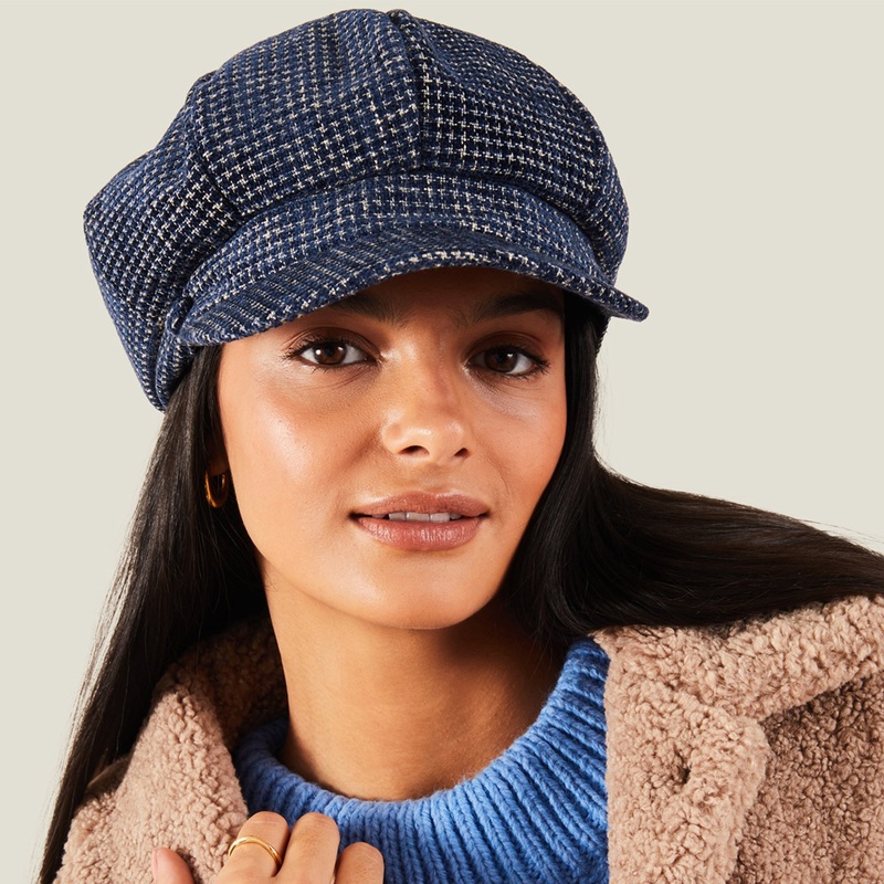 Accessorize London Women's Tweed Baker Boy Hat