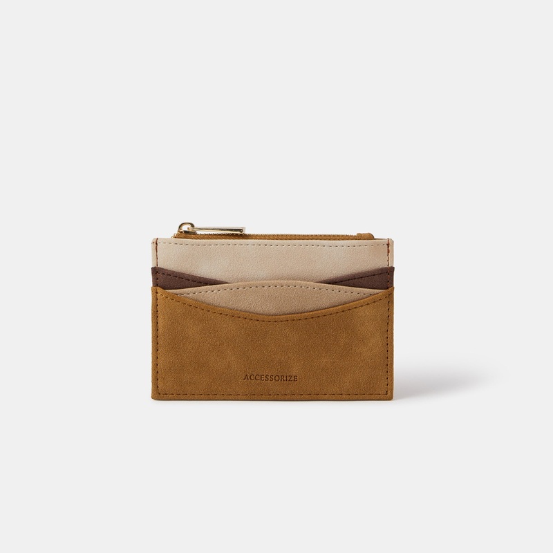 Brown Patchwork Card Holder