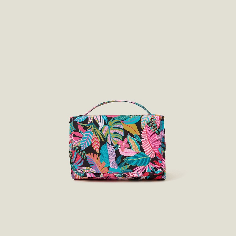 Multi Tropical Print Hanging Travel Wash Bag