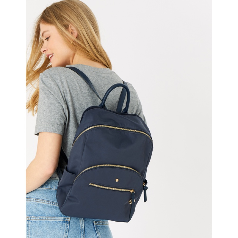 Accessorize London Nell Nylon Backpack Blue