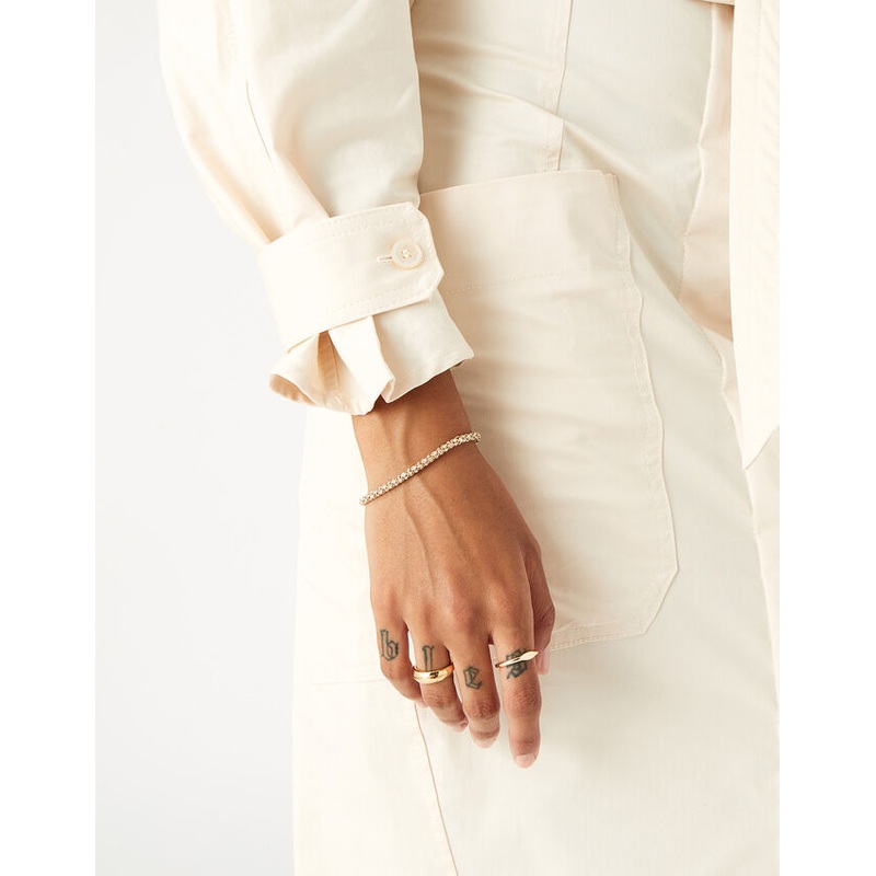 Accessorize London Women's Crystal snake chain bracelet