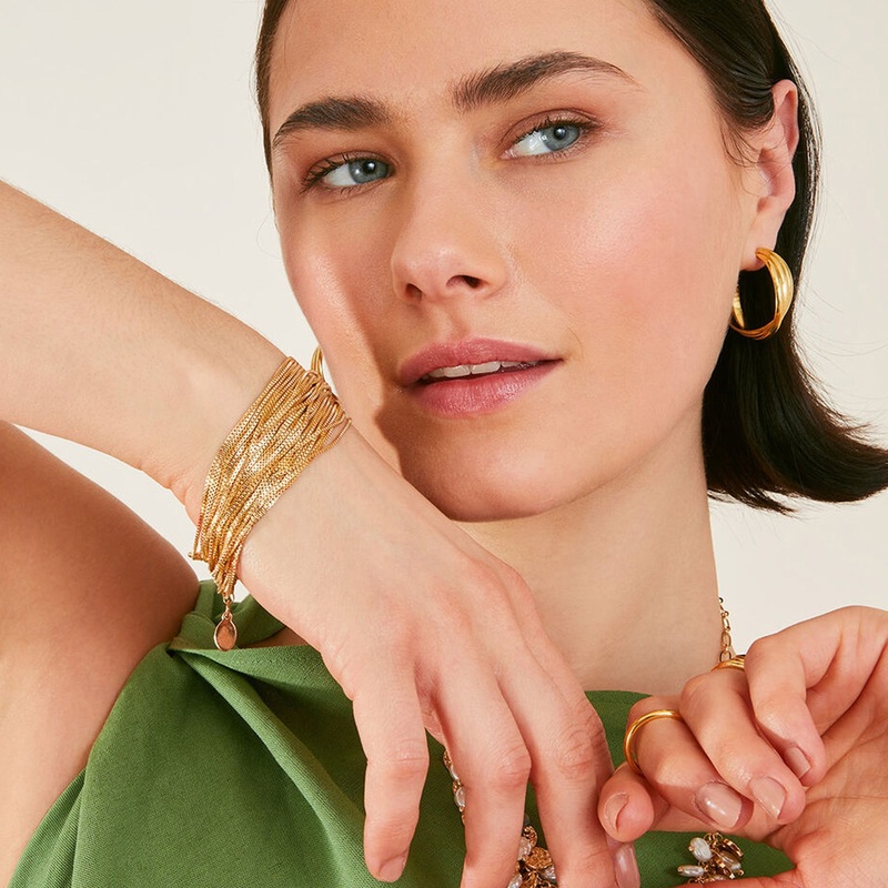 Accessorize London Women's Gold Chain Clasp Bracelet