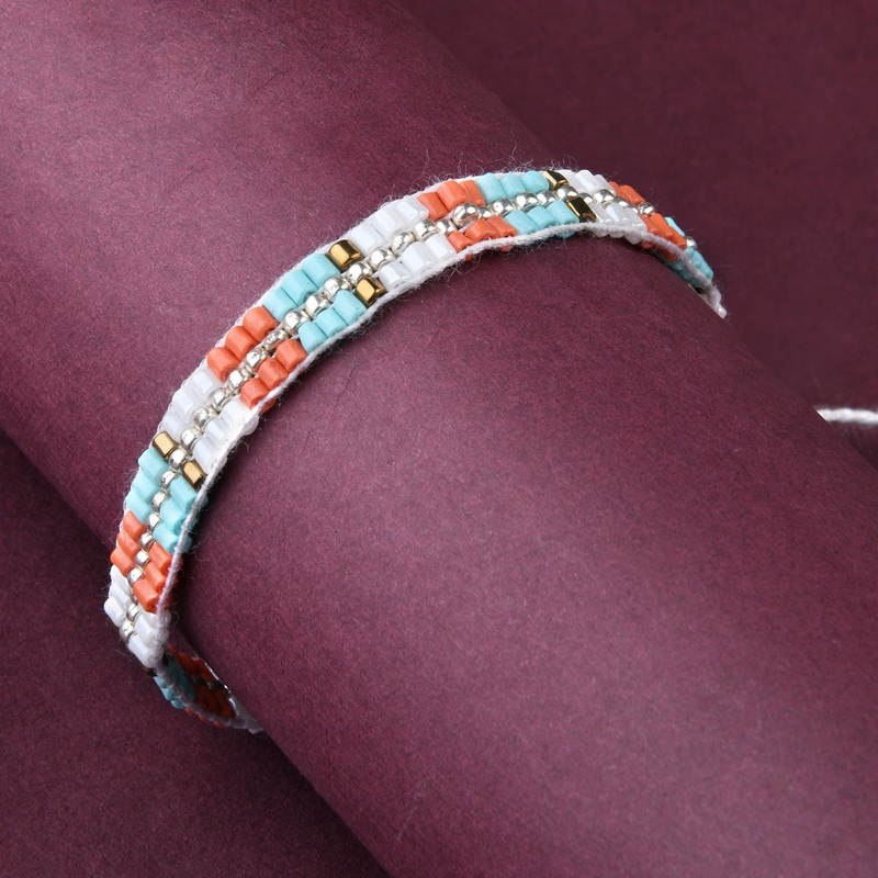Accessorize London Women'S Multi Color Miyuki Bead Anklet