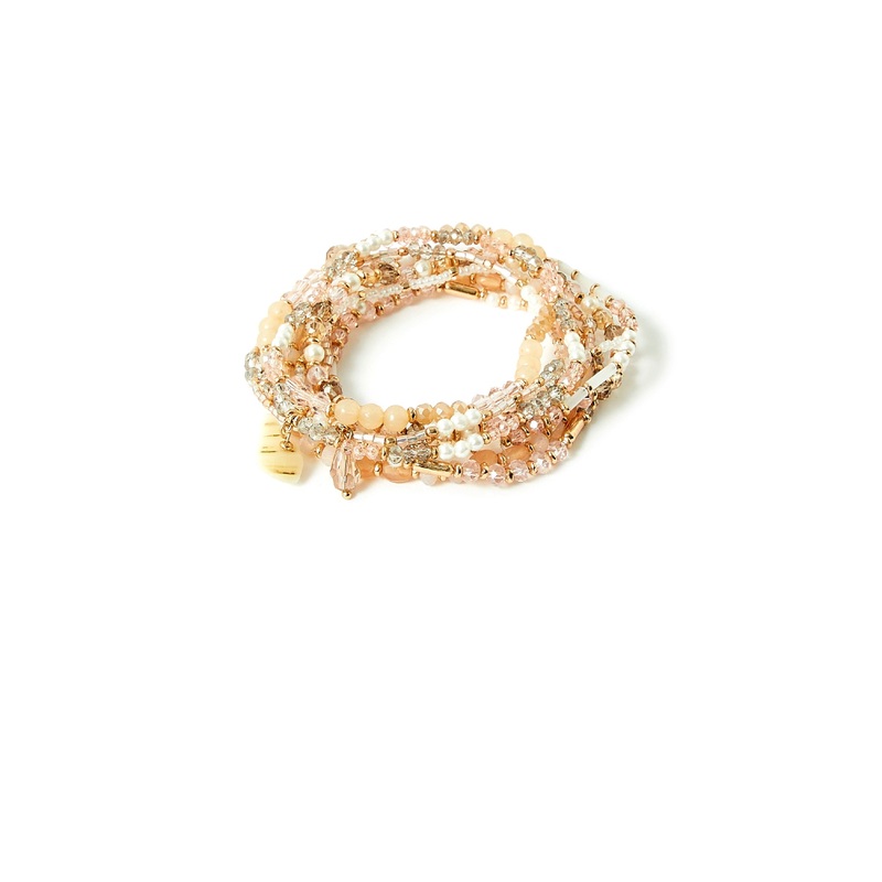 Accessorize London Women's Pack Of 9 Gold Stretch Bracelets