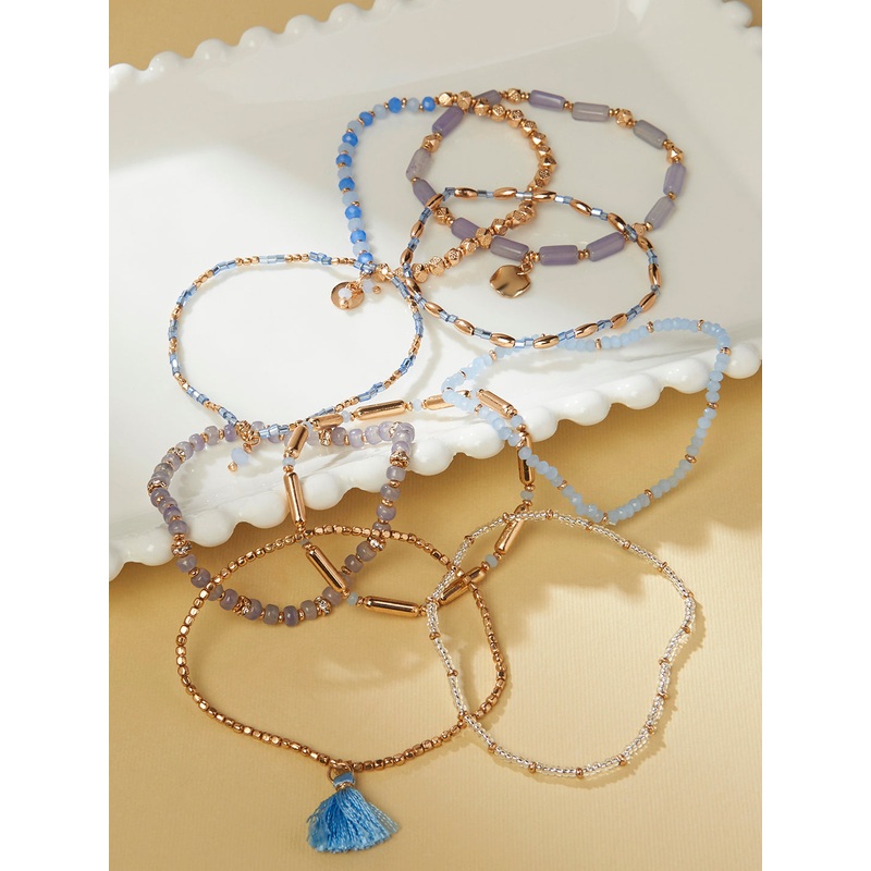 Accessorize London Women's Pack Of 9 Multi Stretch Bracelets