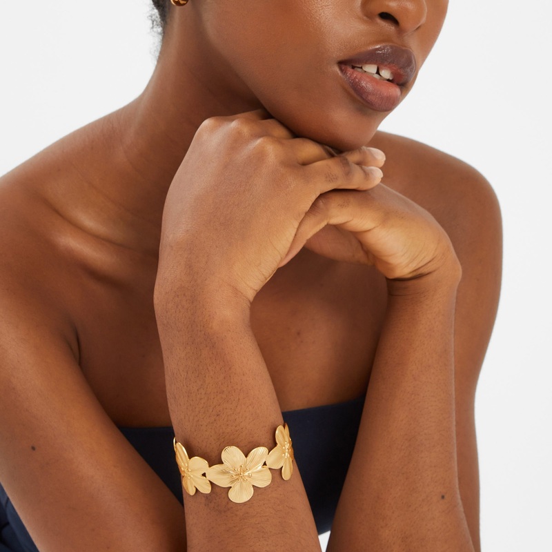 Statement Flower Cuff Bracelet