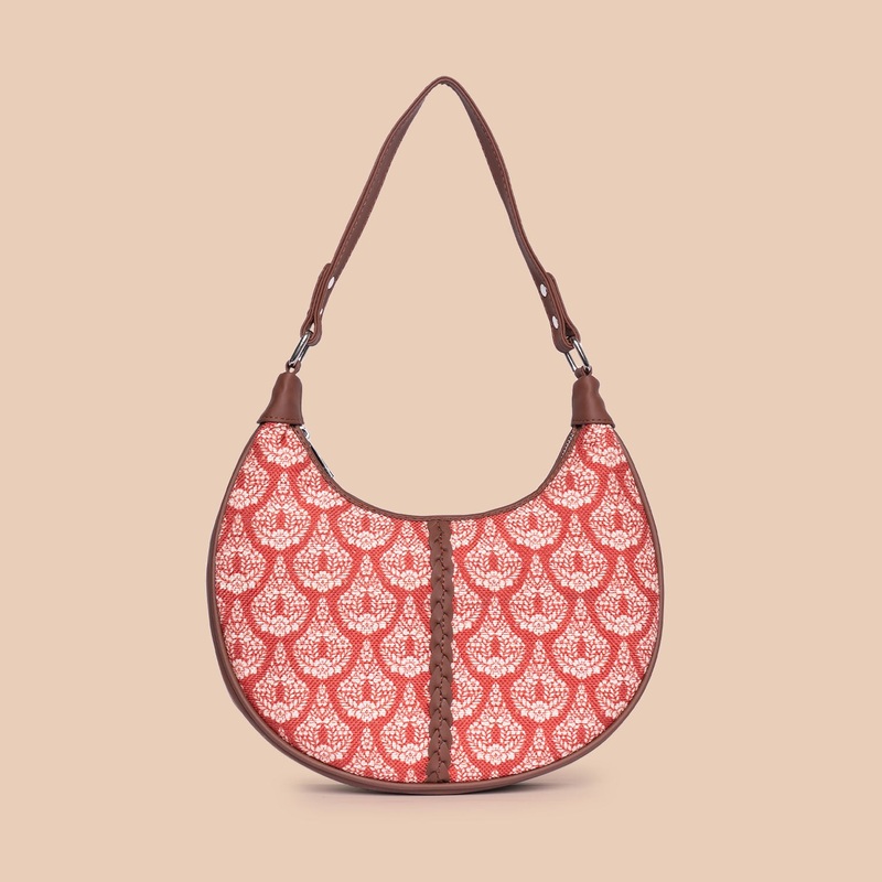 Chanderi Phool Hobo Bag