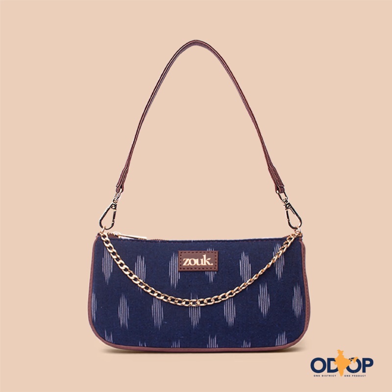 Ikat Jet Blue Baguette