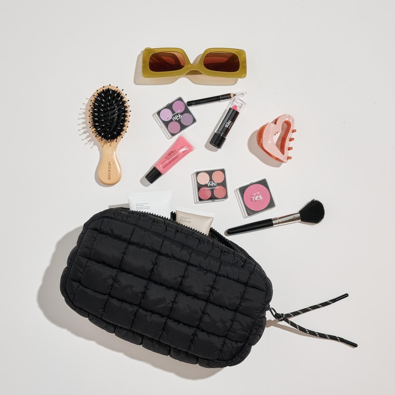 Cloud Nine - Quilted Puffer Nylon Cosmetic Pouch