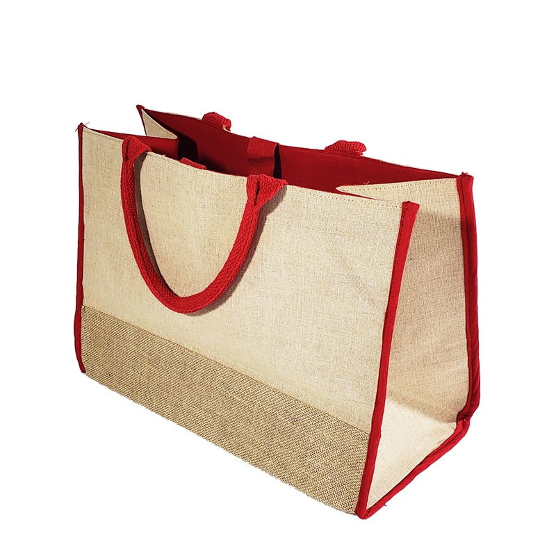 48 ct Fashion Jute Tote Bags / Heavy Duty Burlap Bags - By Case