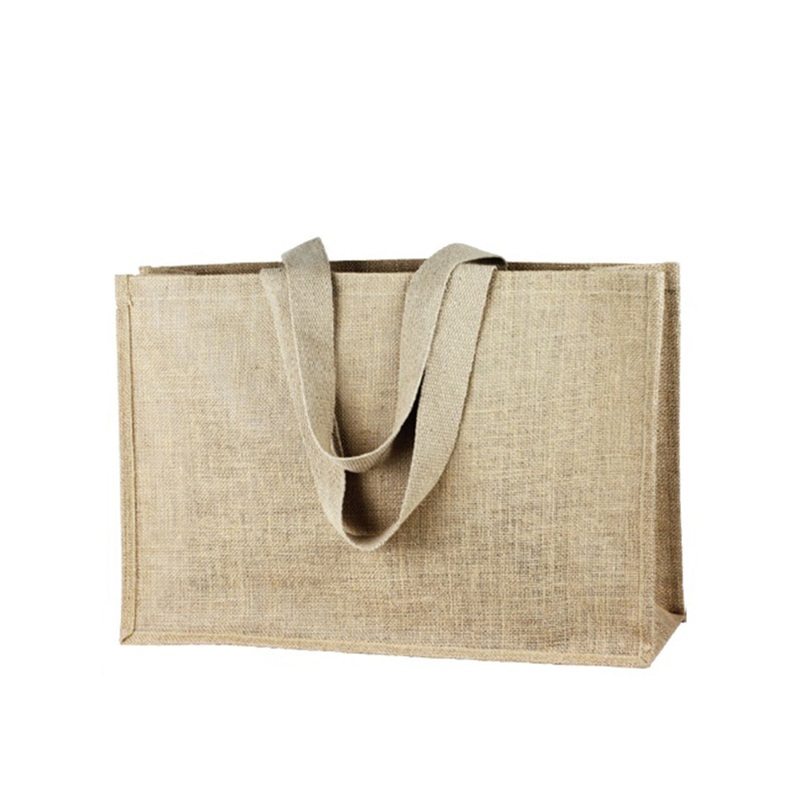 6 ct Extra Large Jute - Burlap Shopping Tote Bags - TJ879 - By Bundle