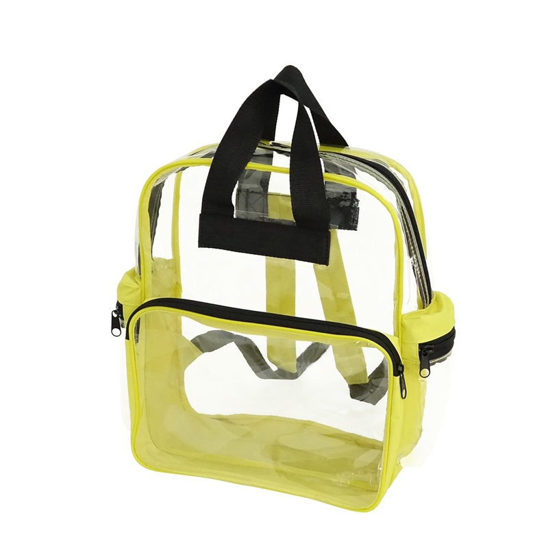 6 ct Heavy Vinyl Polyester Clear Backpack - By Bundle
