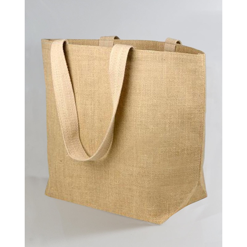 6 ct Large Jute Beach Bag / Burlap Beach Totes - Pack of 6