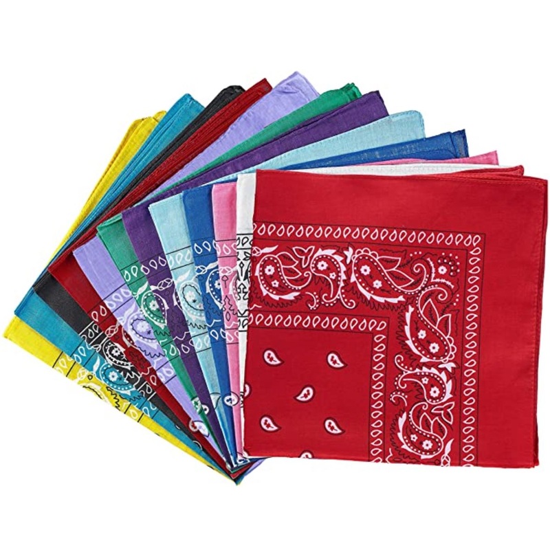 600 ct 100% Cotton Paisley Bandana - By Case