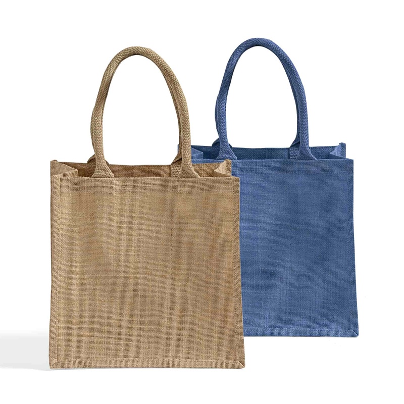 Square Burlap Bags - Wholesale Jute Tote Bags W/ Deep Gusset - TJ888