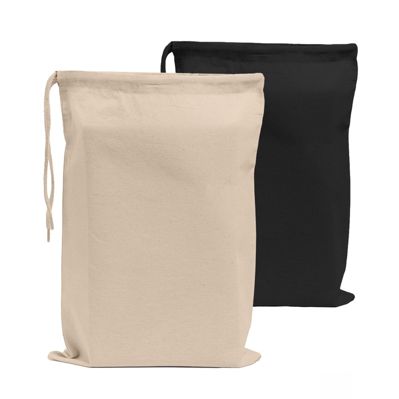 Value Cotton Shoe Bags with Drawstring Closure