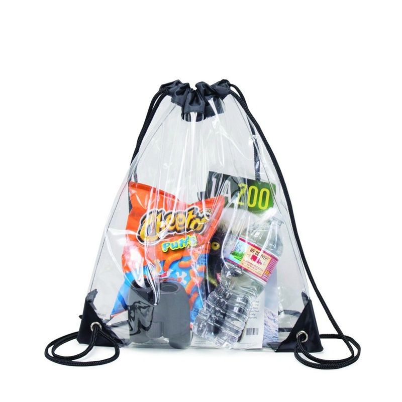 6 ct Clear Backpack W/ Drawstrings - By Bundle