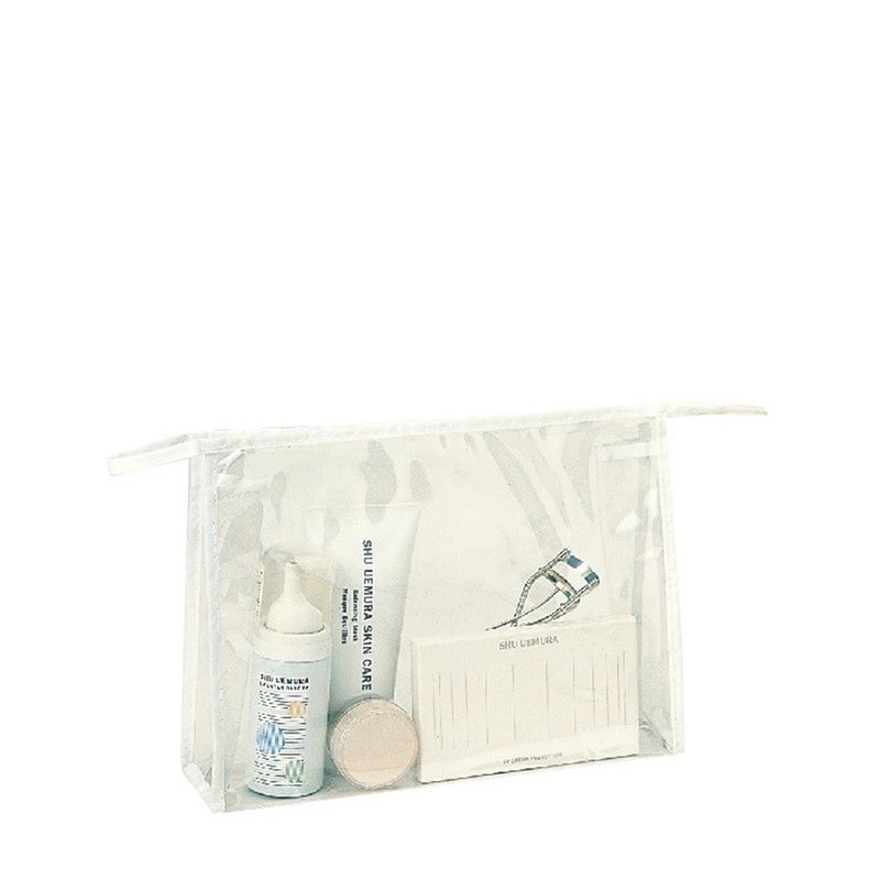 6 ct Zippered Clear Makeup Bag for Travel - By Bundle