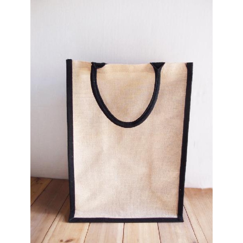 Affordable Natural Jute Blend Tall Tote - TJ909