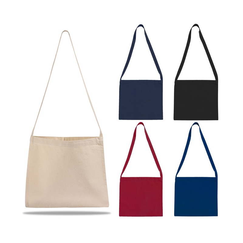 Small Messenger Canvas Tote Bag with Long Straps - MB210