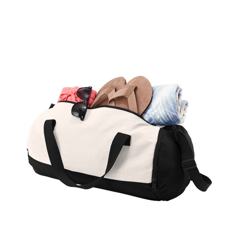 Stylish Cotton Barrel Duffel / Gym Bag