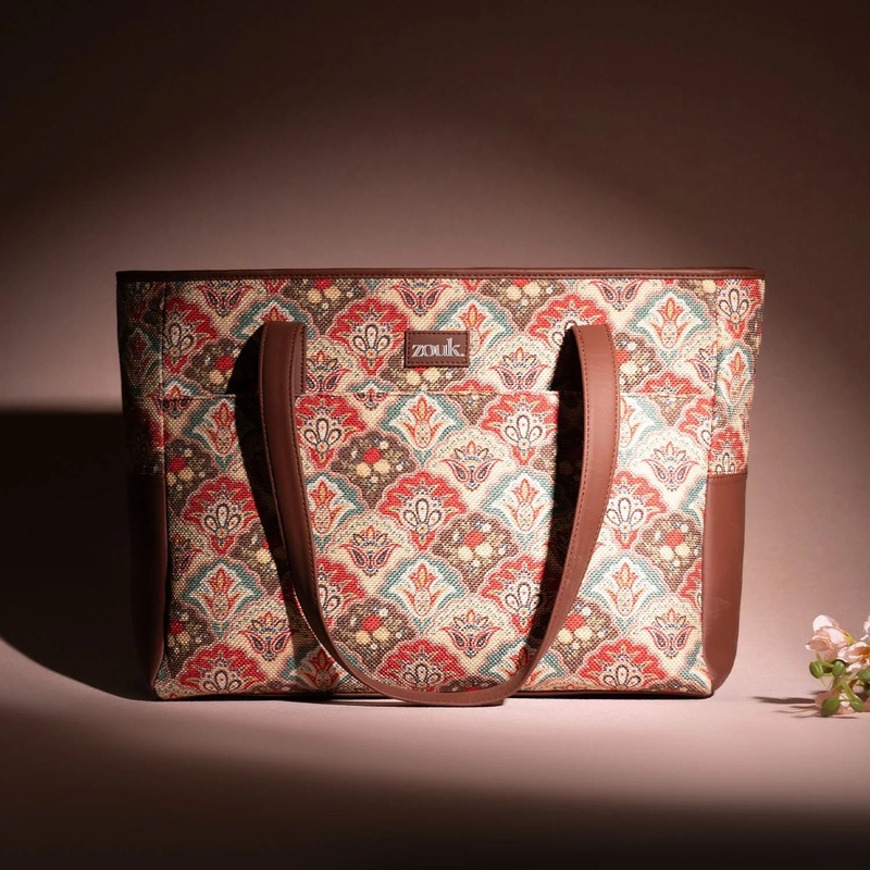 Travel Tote Bag - Mughal Art Multicolor